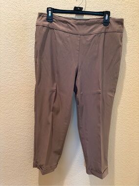 Tribal Cropped Pull-On Pants in Taupe